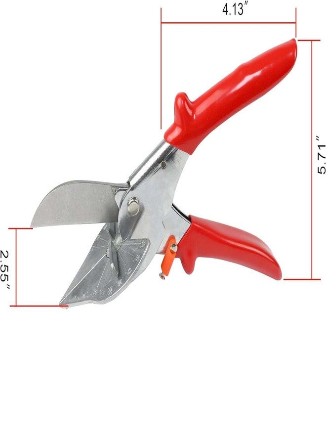 UPTODATETOOLS Multi-Purpose Miter Shears, Quarter Circle Cutting Tool for angled cuts on moldings and edges, adjustable from 45 to 135 degrees - Image 2